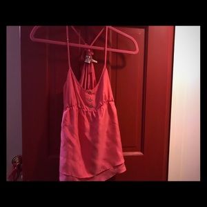 Hot Pink never work Juicy Couture silk halter